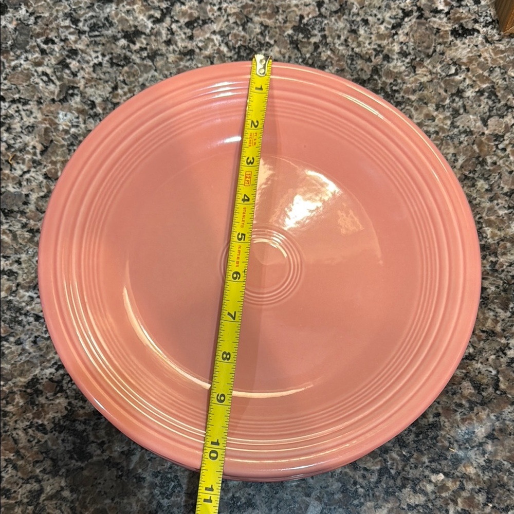 Rose Fiestaware dinner plates